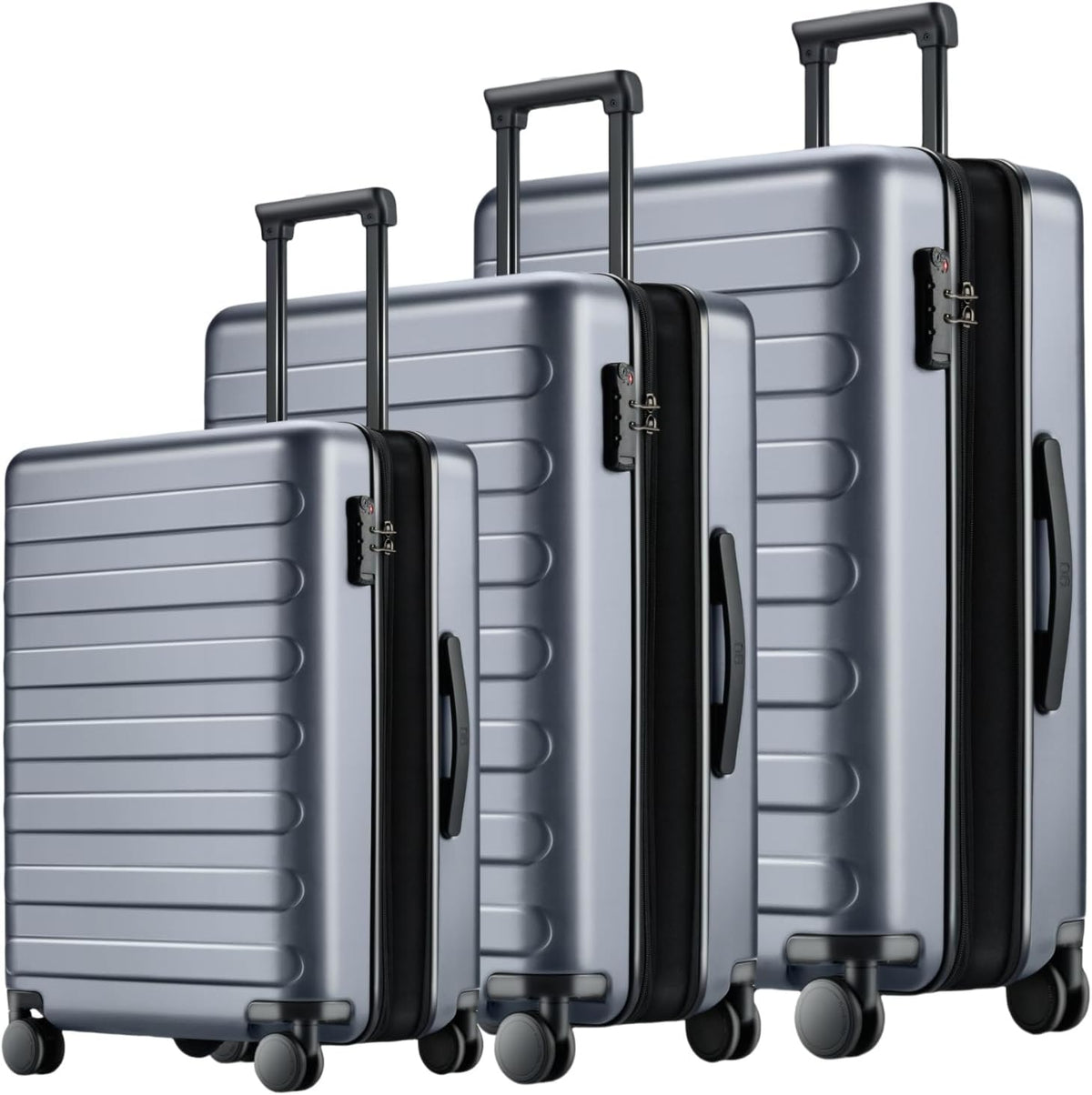 Carry On Luggage 22x14x9 Airline Approved, 20 Inch Luggage with Smooth Spinner Wheels, Expandable, Hard Shell PC Suitcase, Lightweight Travel Luggage, TSA Approved (Shadow, Rhine Max)