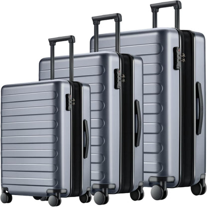 Carry On Luggage 22x14x9 Airline Approved, 20 Inch Luggage with Smooth Spinner Wheels, Expandable, Hard Shell PC Suitcase, Lightweight Travel Luggage, TSA Approved (Shadow, Rhine Max)