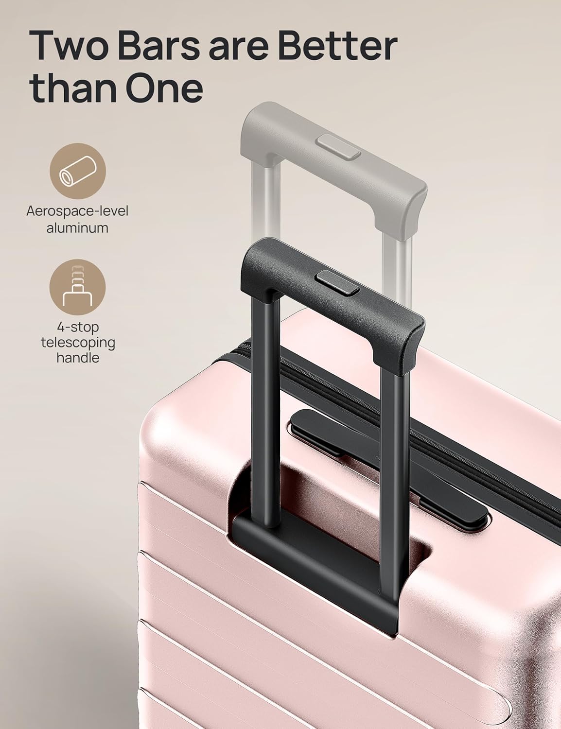 Carry On Luggage 22x14x9 Airline Approved, 20 Inch Luggage with Smooth Spinner Wheels, Expandable, Hard Shell PC Suitcase, Lightweight Travel Luggage, TSA Approved (Shadow, Rhine Max)
