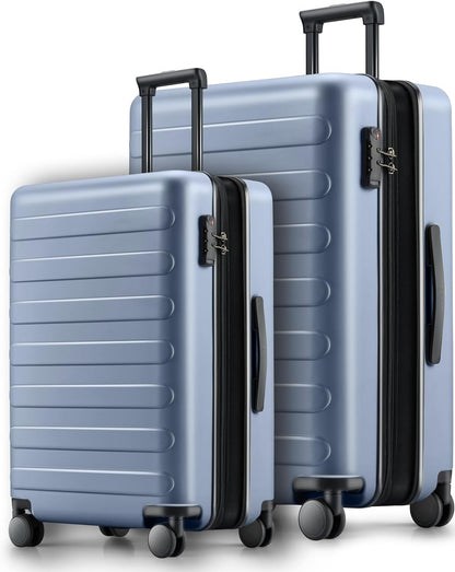 Carry On Luggage 22x14x9 Airline Approved, 20 Inch Luggage with Smooth Spinner Wheels, Expandable, Hard Shell PC Suitcase, Lightweight Travel Luggage, TSA Approved (Shadow, Rhine Max)