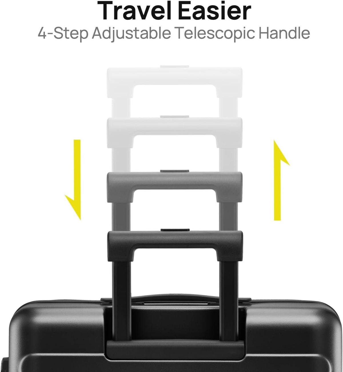 Carry On Luggage 22x14x9 Airline Approved, 20 Inch Luggage with Smooth Spinner Wheels, Expandable, Hard Shell PC Suitcase, Lightweight Travel Luggage, TSA Approved (Shadow, Rhine Max)
