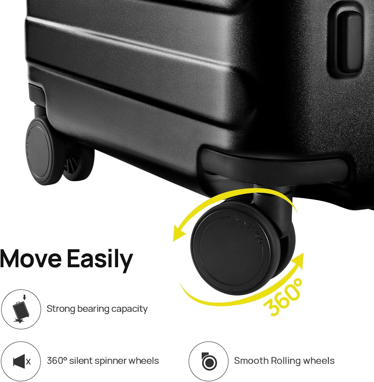 Carry On Luggage 22x14x9 Airline Approved, 20 Inch Luggage with Smooth Spinner Wheels, Expandable, Hard Shell PC Suitcase, Lightweight Travel Luggage, TSA Approved (Shadow, Rhine Max)
