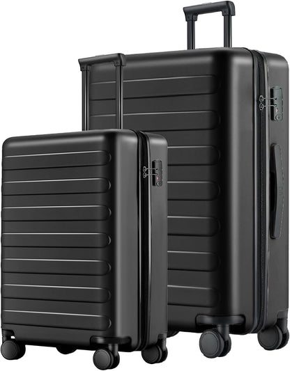 Carry On Luggage 22x14x9 Airline Approved, 20 Inch Luggage with Smooth Spinner Wheels, Expandable, Hard Shell PC Suitcase, Lightweight Travel Luggage, TSA Approved (Shadow, Rhine Max)