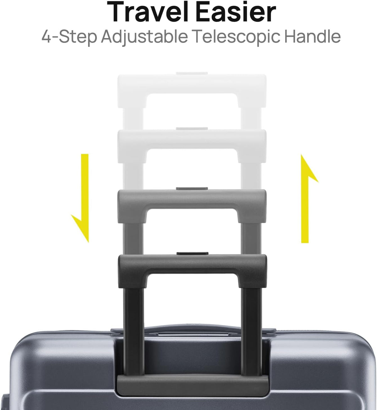 Carry On Luggage 22x14x9 Airline Approved, 20 Inch Luggage with Smooth Spinner Wheels, Expandable, Hard Shell PC Suitcase, Lightweight Travel Luggage, TSA Approved (Shadow, Rhine Max)