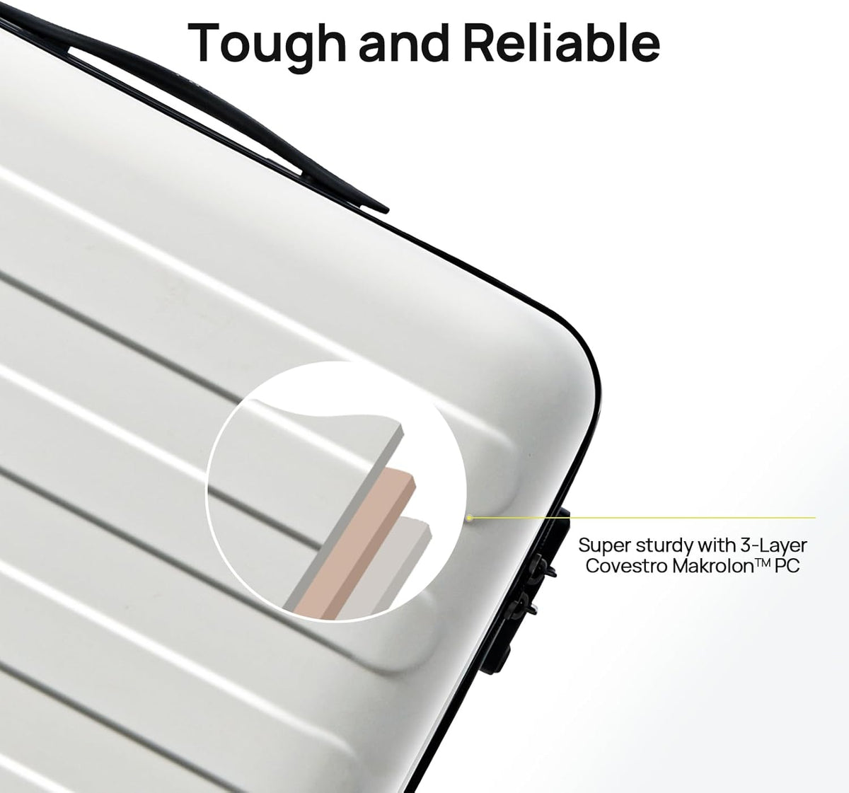 Carry On Luggage 22x14x9 Airline Approved, 20 Inch Luggage with Smooth Spinner Wheels, Expandable, Hard Shell PC Suitcase, Lightweight Travel Luggage, TSA Approved (Shadow, Rhine Max)