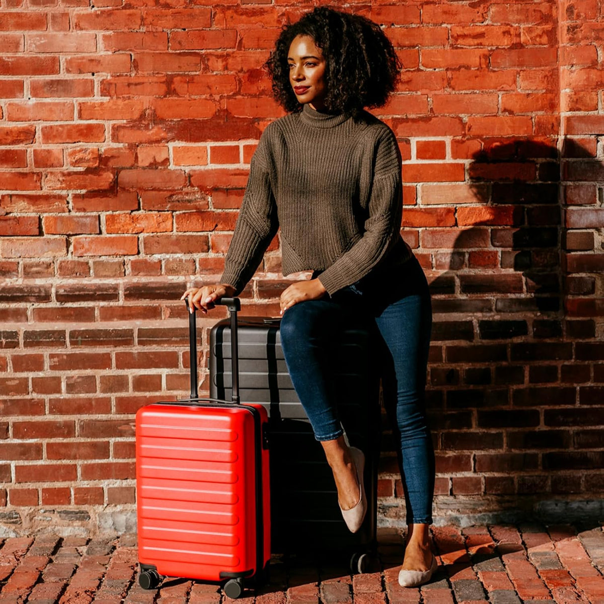 Carry On Luggage 22x14x9 Airline Approved, 20 Inch Luggage with Smooth Spinner Wheels, Expandable, Hard Shell PC Suitcase, Lightweight Travel Luggage, TSA Approved (Shadow, Rhine Max)