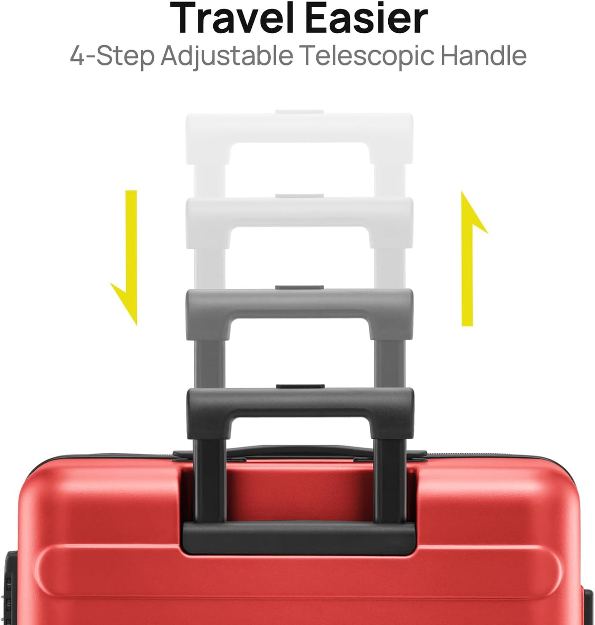 Carry On Luggage 22x14x9 Airline Approved, 20 Inch Luggage with Smooth Spinner Wheels, Expandable, Hard Shell PC Suitcase, Lightweight Travel Luggage, TSA Approved (Shadow, Rhine Max)