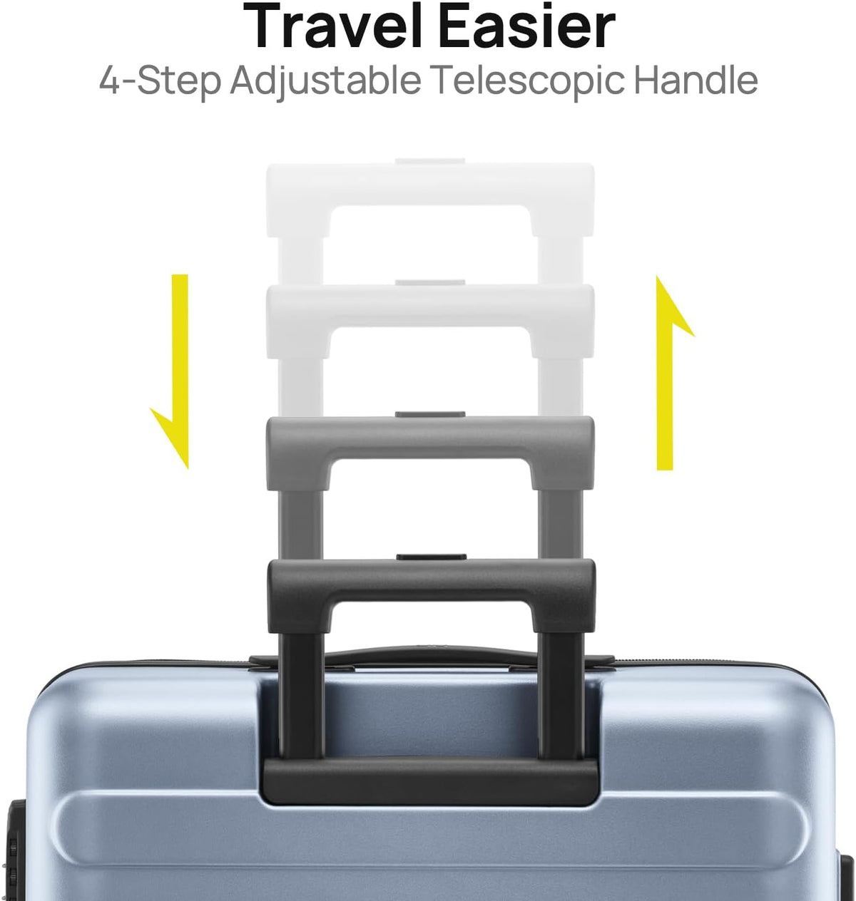 Carry On Luggage 22x14x9 Airline Approved, 20 Inch Luggage with Smooth Spinner Wheels, Expandable, Hard Shell PC Suitcase, Lightweight Travel Luggage, TSA Approved (Shadow, Rhine Max)