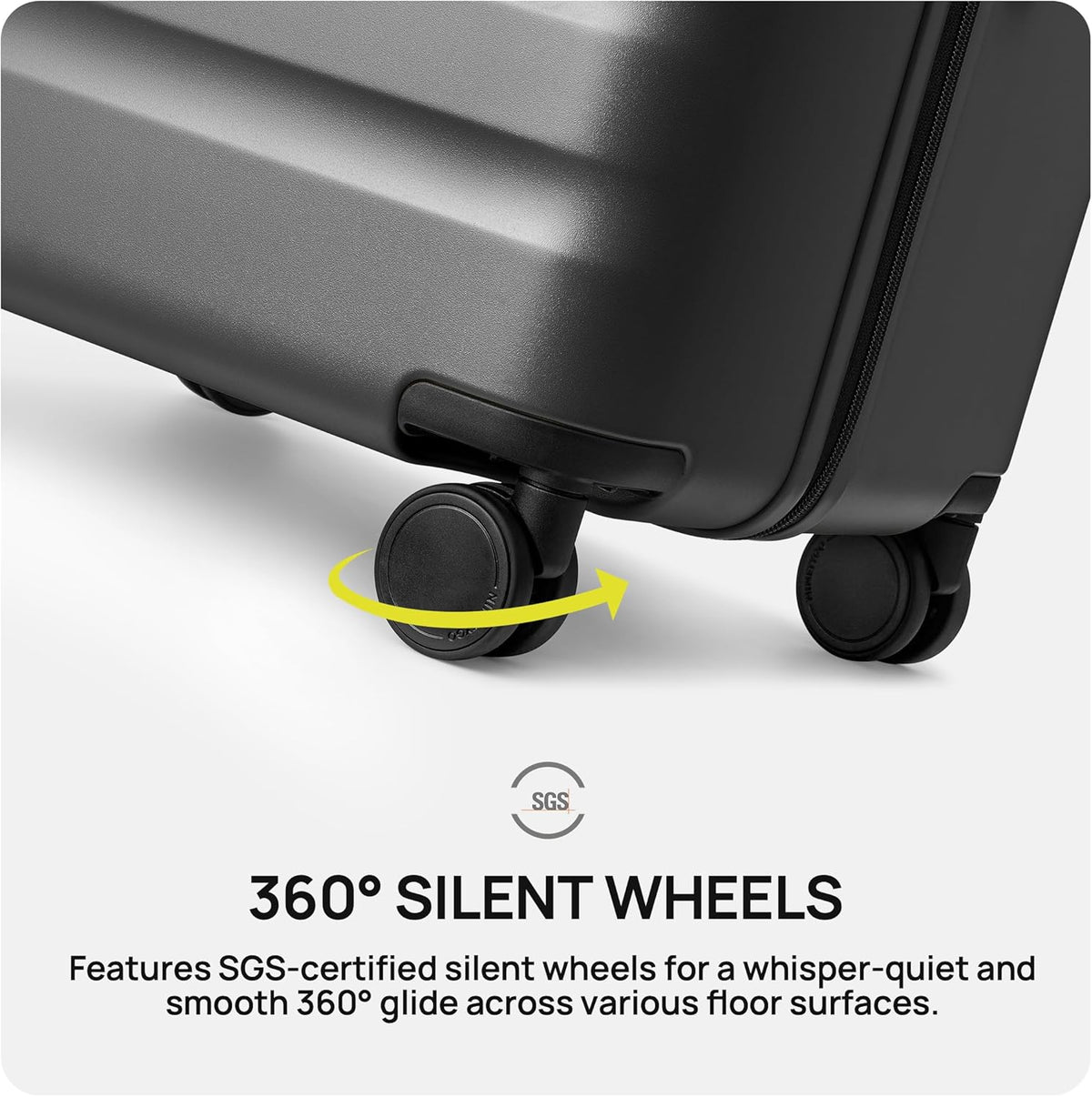 Carry On Luggage 22x14x9 Airline Approved, 20 Inch Luggage with Smooth Spinner Wheels, Expandable, Hard Shell PC Suitcase, Lightweight Travel Luggage, TSA Approved (Shadow, Rhine Max)