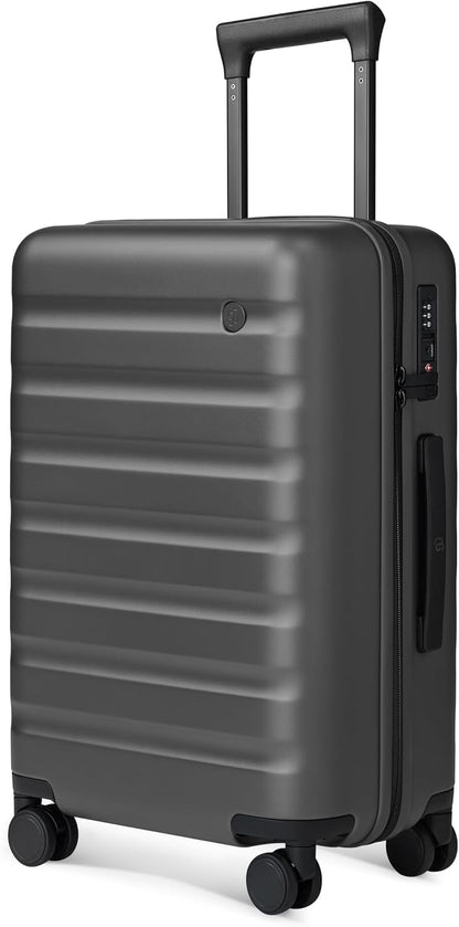 Carry On Luggage 22x14x9 Airline Approved, 20 Inch Luggage with Smooth Spinner Wheels, Expandable, Hard Shell PC Suitcase, Lightweight Travel Luggage, TSA Approved (Shadow, Rhine Max)