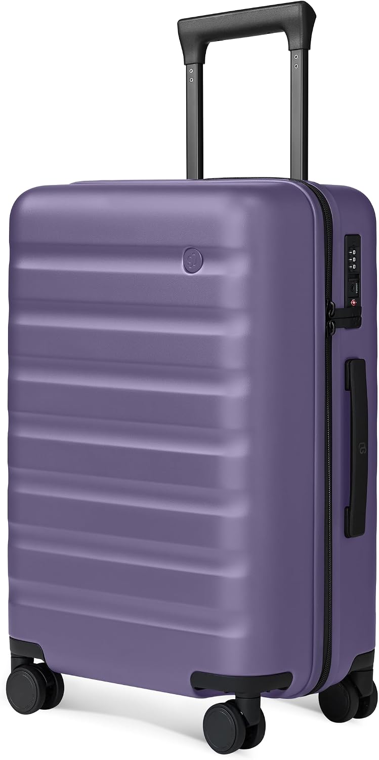 Carry On Luggage 22x14x9 Airline Approved, 20 Inch Luggage with Smooth Spinner Wheels, Expandable, Hard Shell PC Suitcase, Lightweight Travel Luggage, TSA Approved (Shadow, Rhine Max)