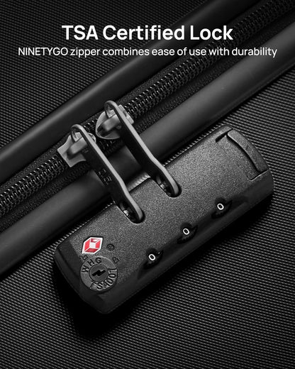 Carry On Luggage 22x14x9 Airline Approved, 20 Inch Luggage with Smooth Spinner Wheels, Expandable, Hard Shell PC Suitcase, Lightweight Travel Luggage, TSA Approved (Shadow, Rhine Max)