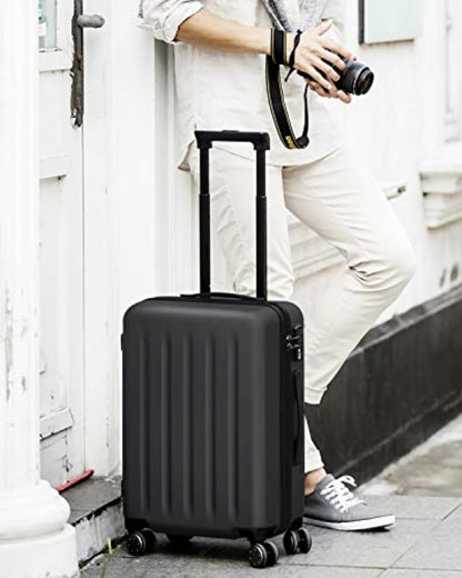 Carry On Luggage 22x14x9 Airline Approved, 20 Inch Luggage with Smooth Spinner Wheels, Expandable, Hard Shell PC Suitcase, Lightweight Travel Luggage, TSA Approved (Shadow, Rhine Max)