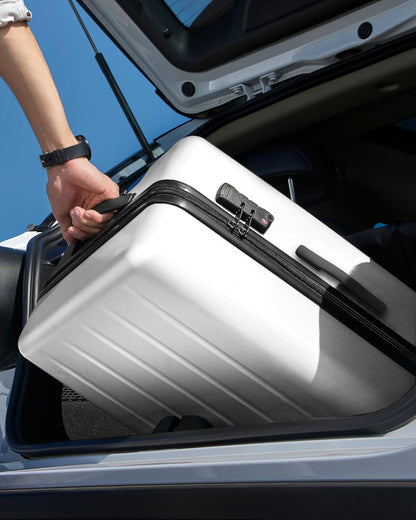 Carry On Luggage 22x14x9 Airline Approved, 20 Inch Luggage with Smooth Spinner Wheels, Expandable, Hard Shell PC Suitcase, Lightweight Travel Luggage, TSA Approved (Shadow, Rhine Max)