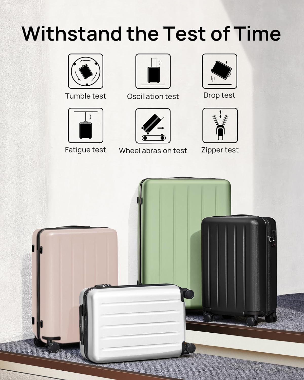 Carry On Luggage 22x14x9 Airline Approved, 20 Inch Luggage with Smooth Spinner Wheels, Expandable, Hard Shell PC Suitcase, Lightweight Travel Luggage, TSA Approved (Shadow, Rhine Max)