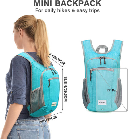10L/15L Hiking Backpack Lightweight Packable Hiking Daypack Small Travel Outdoor Foldable Shoulder Bag