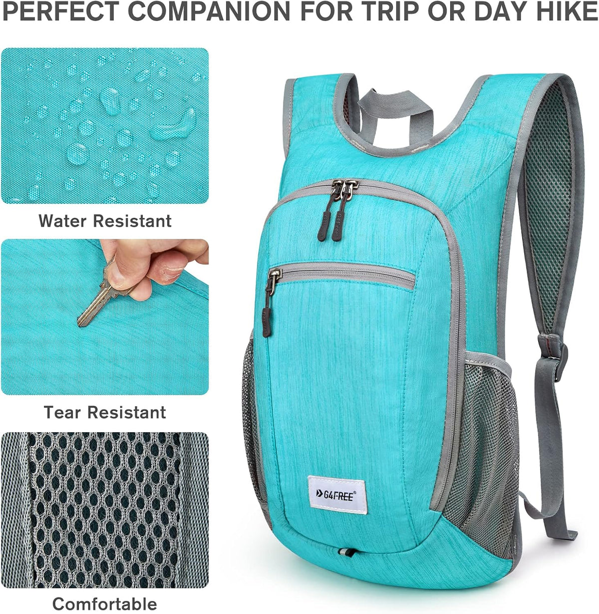 10L/15L Hiking Backpack Lightweight Packable Hiking Daypack Small Travel Outdoor Foldable Shoulder Bag