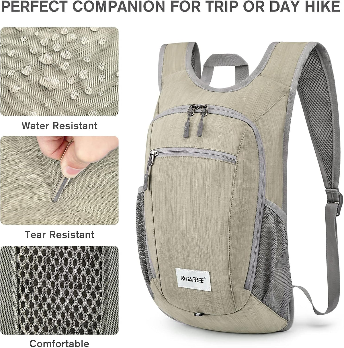 10L/15L Hiking Backpack Lightweight Packable Hiking Daypack Small Travel Outdoor Foldable Shoulder Bag