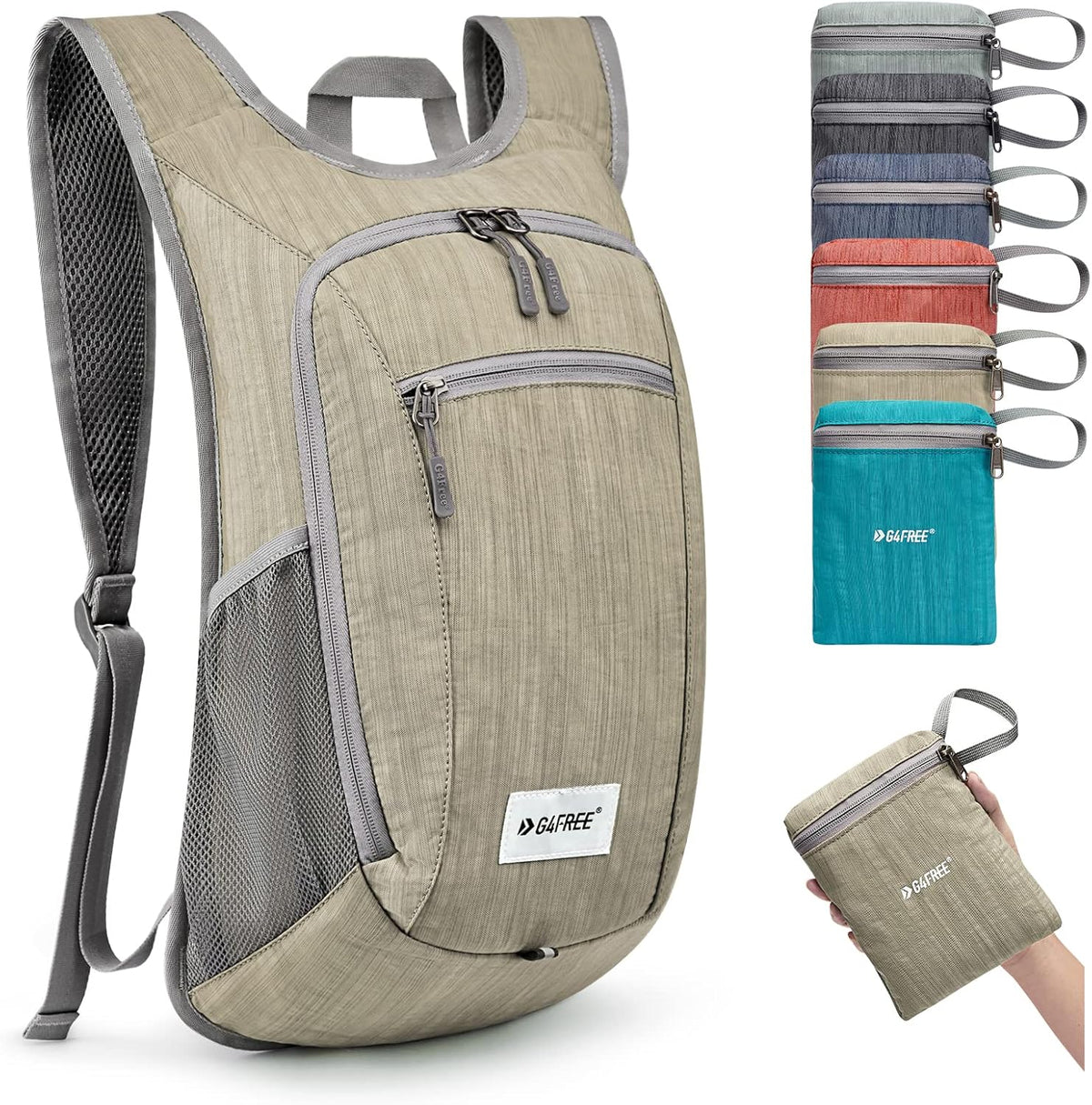 10L/15L Hiking Backpack Lightweight Packable Hiking Daypack Small Travel Outdoor Foldable Shoulder Bag