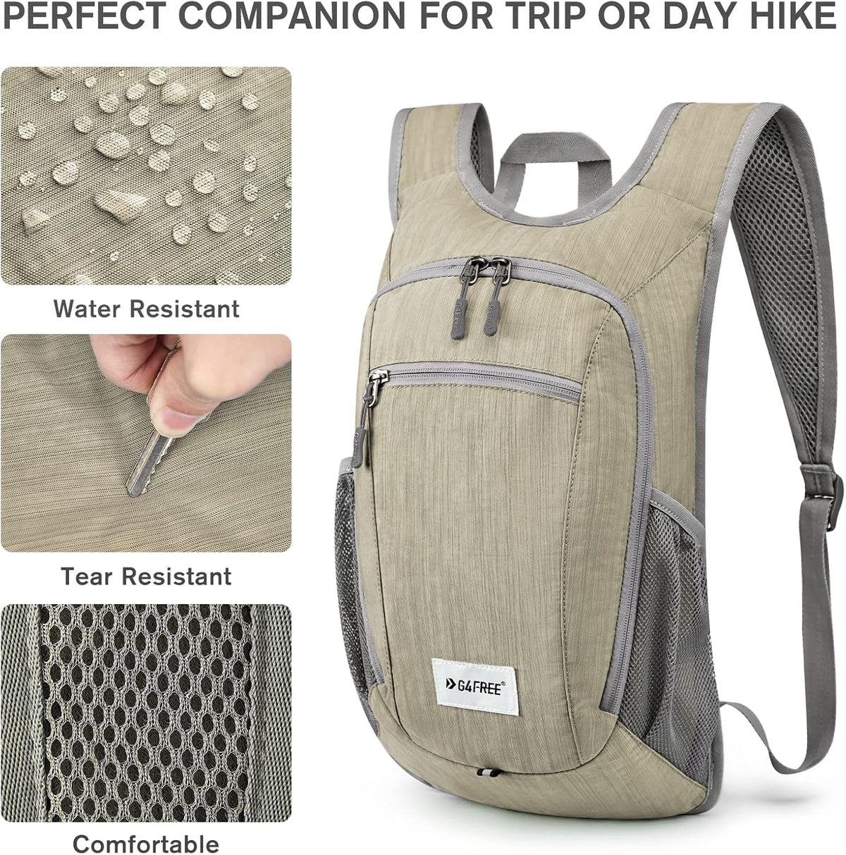 10L/15L Hiking Backpack Lightweight Packable Hiking Daypack Small Travel Outdoor Foldable Shoulder Bag