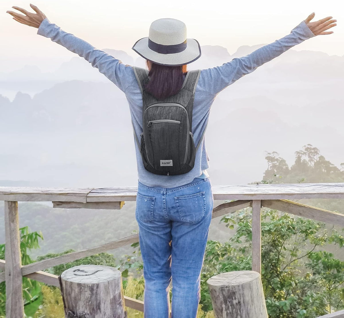 10L/15L Hiking Backpack Lightweight Packable Hiking Daypack Small Travel Outdoor Foldable Shoulder Bag