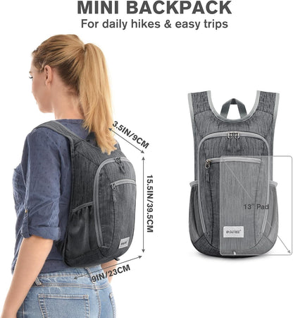 10L/15L Hiking Backpack Lightweight Packable Hiking Daypack Small Travel Outdoor Foldable Shoulder Bag