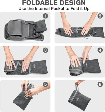 10L/15L Hiking Backpack Lightweight Packable Hiking Daypack Small Travel Outdoor Foldable Shoulder Bag