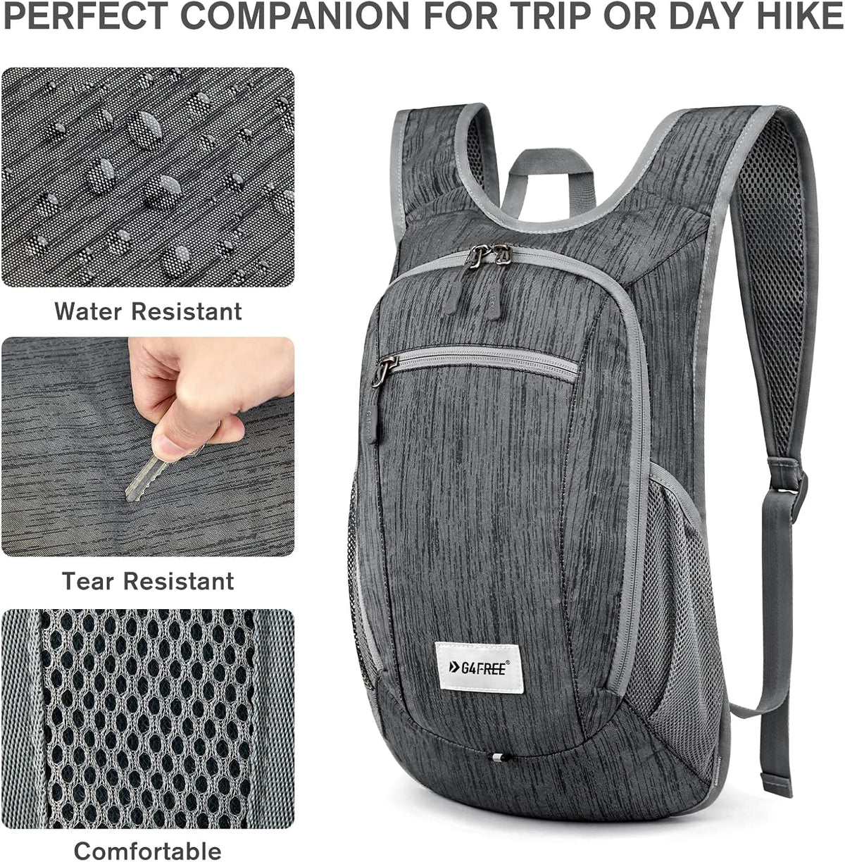 10L/15L Hiking Backpack Lightweight Packable Hiking Daypack Small Travel Outdoor Foldable Shoulder Bag