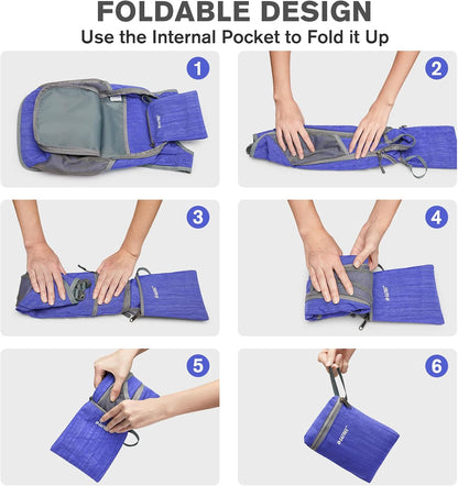 10L/15L Hiking Backpack Lightweight Packable Hiking Daypack Small Travel Outdoor Foldable Shoulder Bag