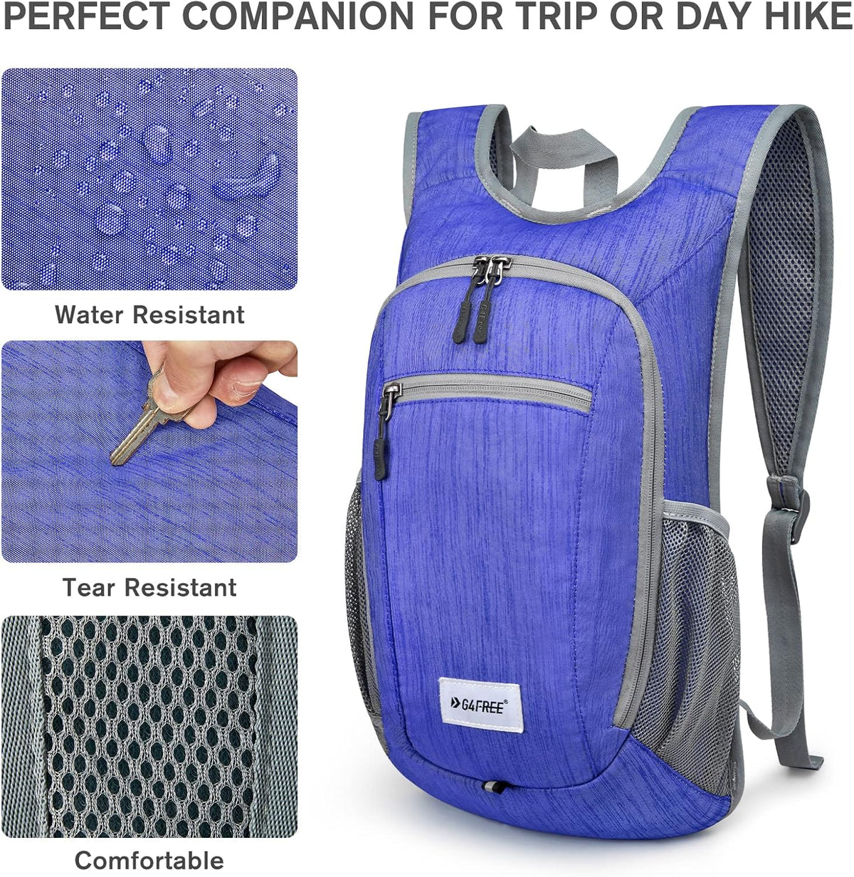 10L/15L Hiking Backpack Lightweight Packable Hiking Daypack Small Travel Outdoor Foldable Shoulder Bag