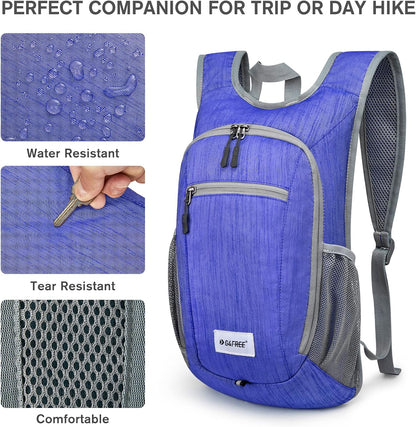 10L/15L Hiking Backpack Lightweight Packable Hiking Daypack Small Travel Outdoor Foldable Shoulder Bag