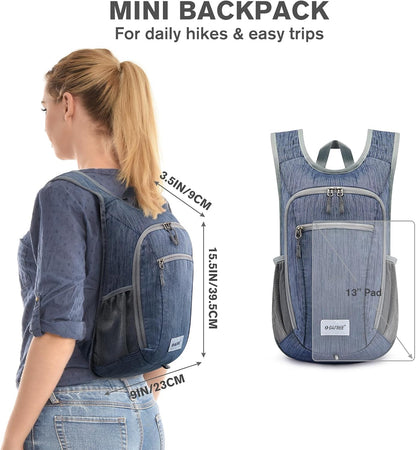 10L/15L Hiking Backpack Lightweight Packable Hiking Daypack Small Travel Outdoor Foldable Shoulder Bag