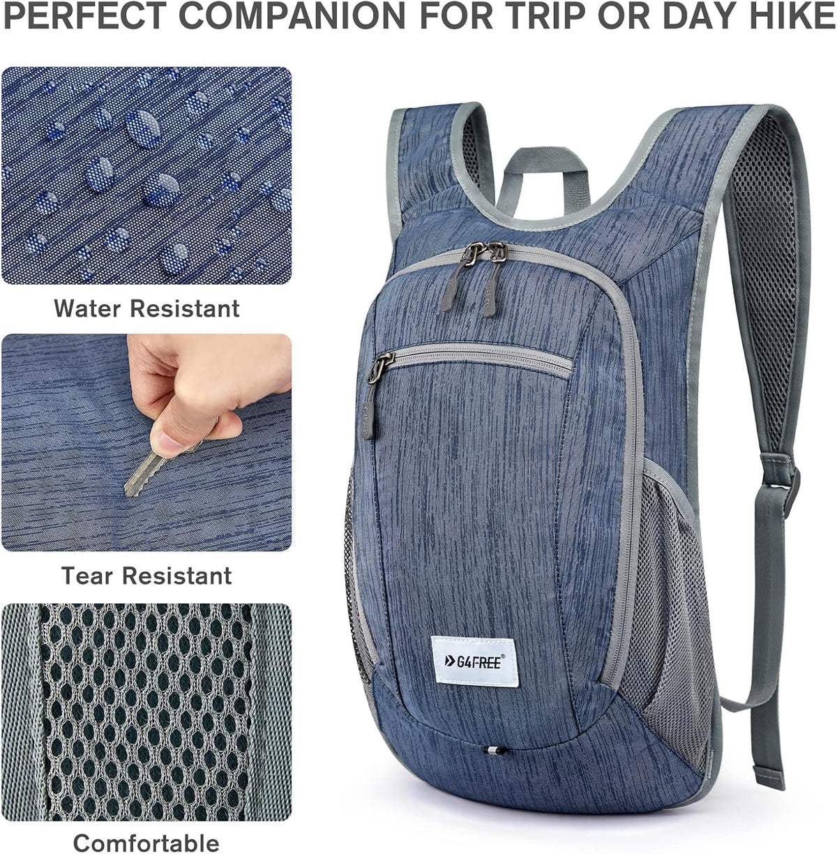 10L/15L Hiking Backpack Lightweight Packable Hiking Daypack Small Travel Outdoor Foldable Shoulder Bag