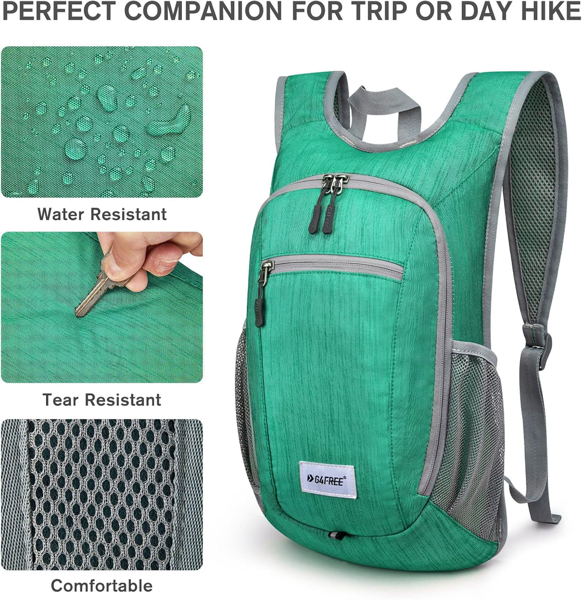 10L/15L Hiking Backpack Lightweight Packable Hiking Daypack Small Travel Outdoor Foldable Shoulder Bag