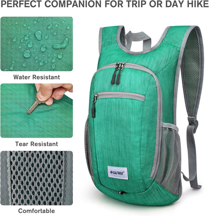 10L/15L Hiking Backpack Lightweight Packable Hiking Daypack Small Travel Outdoor Foldable Shoulder Bag