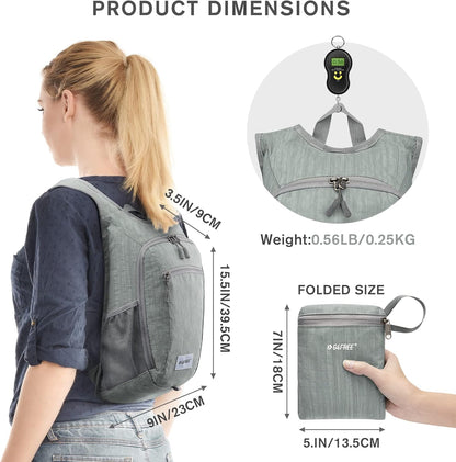 10L/15L Hiking Backpack Lightweight Packable Hiking Daypack Small Travel Outdoor Foldable Shoulder Bag