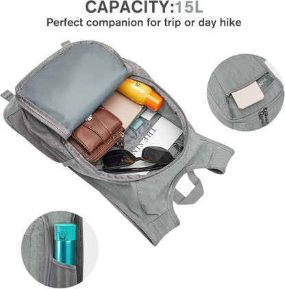 10L/15L Hiking Backpack Lightweight Packable Hiking Daypack Small Travel Outdoor Foldable Shoulder Bag
