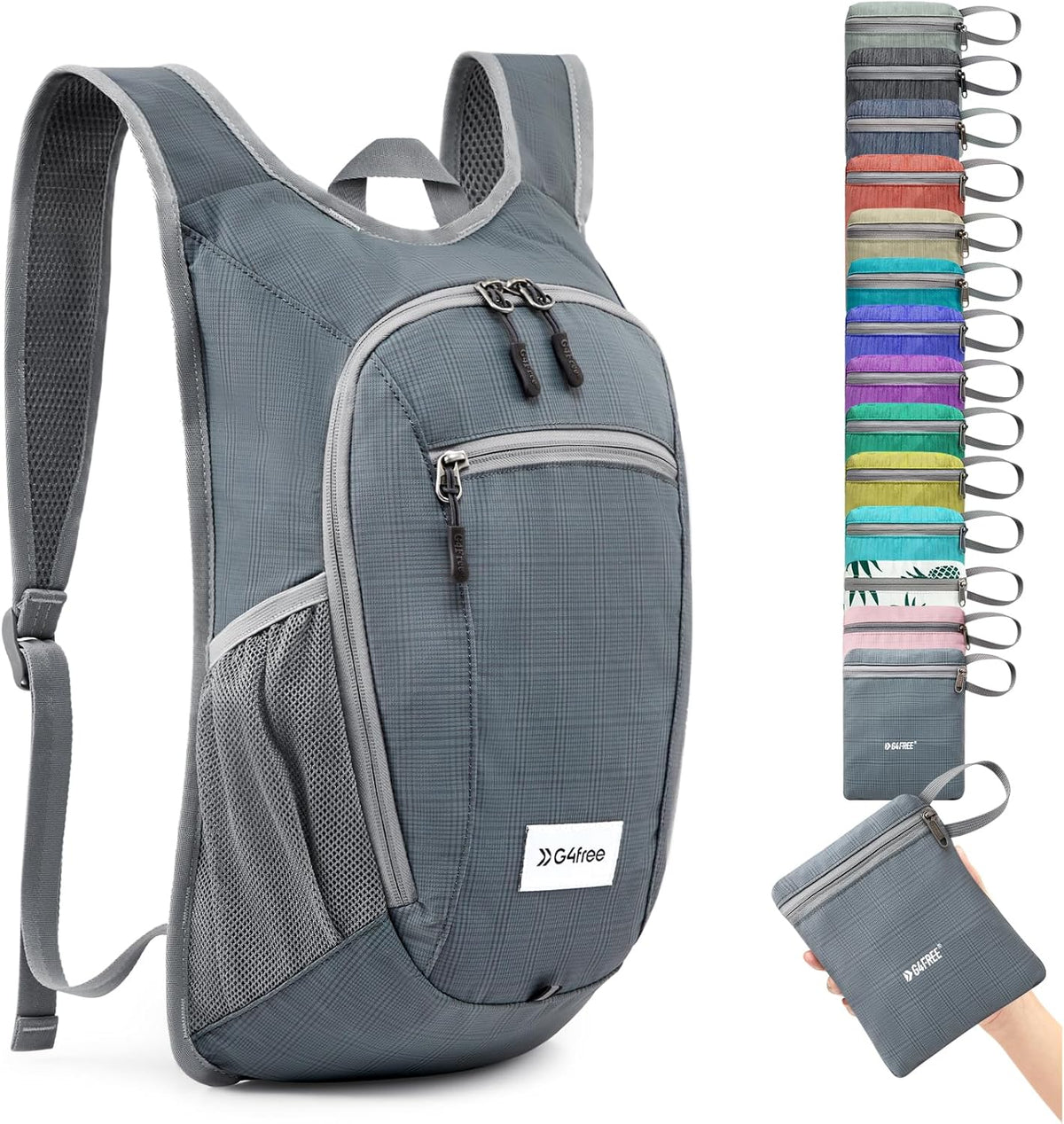 10L/15L Hiking Backpack Lightweight Packable Hiking Daypack Small Travel Outdoor Foldable Shoulder Bag