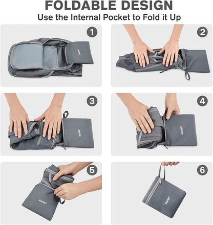 10L/15L Hiking Backpack Lightweight Packable Hiking Daypack Small Travel Outdoor Foldable Shoulder Bag