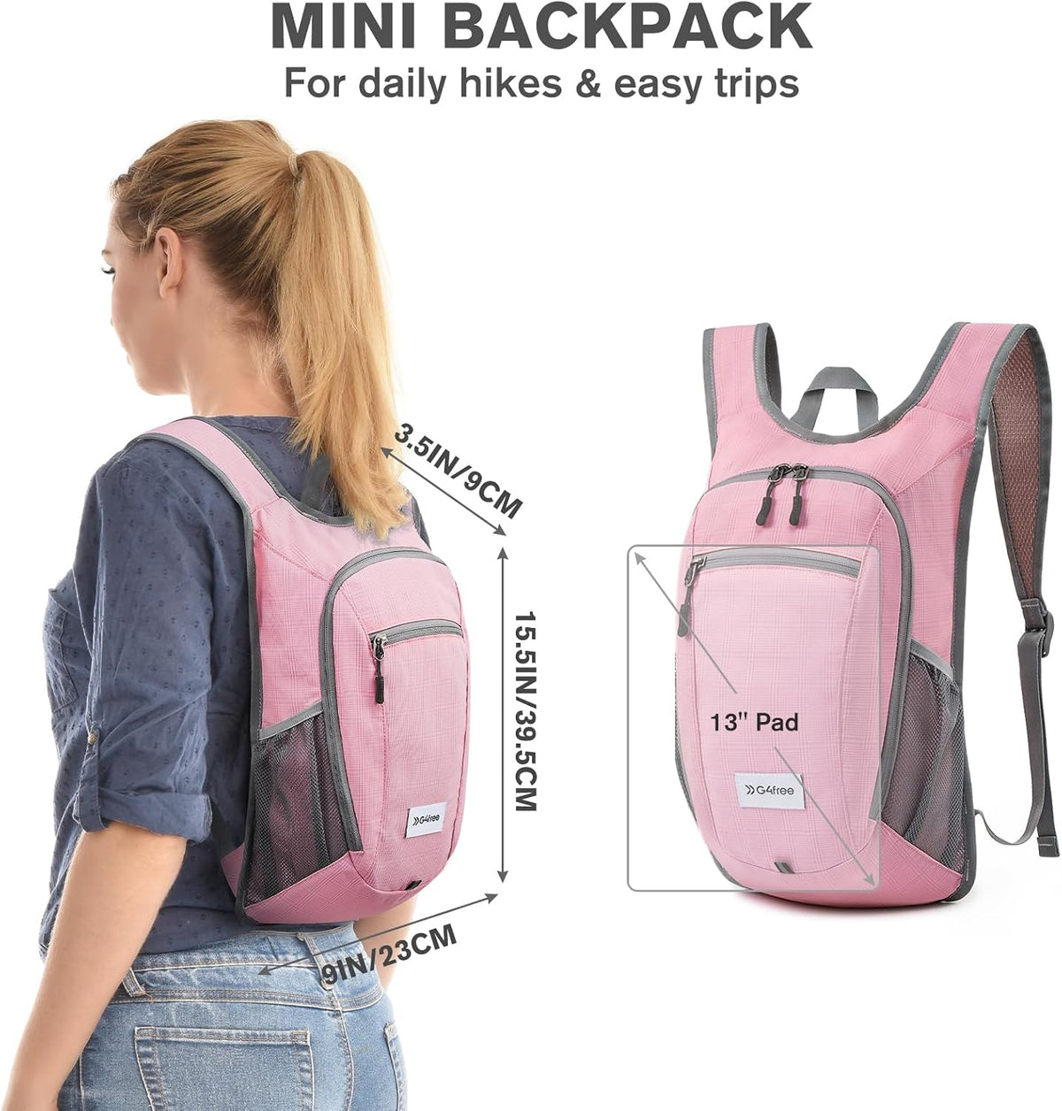 10L/15L Hiking Backpack Lightweight Packable Hiking Daypack Small Travel Outdoor Foldable Shoulder Bag