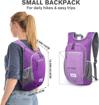 10L/15L Hiking Backpack Lightweight Packable Hiking Daypack Small Travel Outdoor Foldable Shoulder Bag