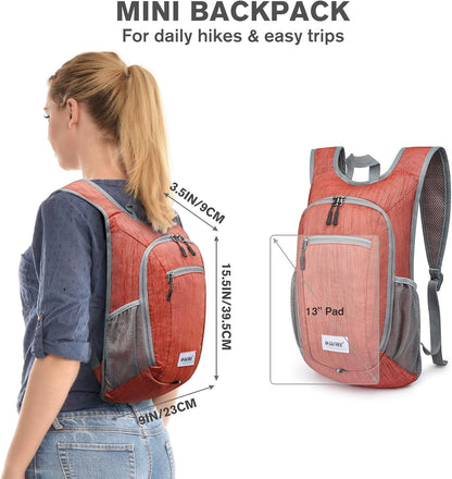 10L/15L Hiking Backpack Lightweight Packable Hiking Daypack Small Travel Outdoor Foldable Shoulder Bag