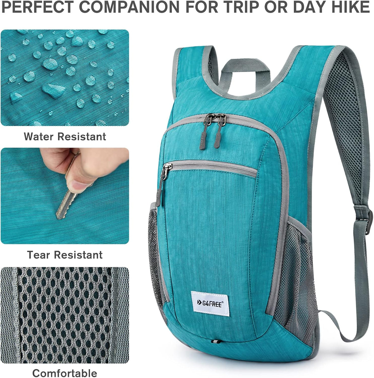 10L/15L Hiking Backpack Lightweight Packable Hiking Daypack Small Travel Outdoor Foldable Shoulder Bag