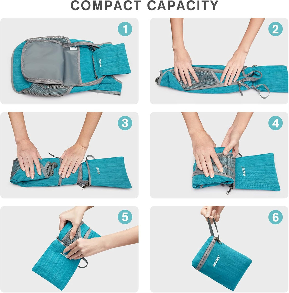 10L/15L Hiking Backpack Lightweight Packable Hiking Daypack Small Travel Outdoor Foldable Shoulder Bag
