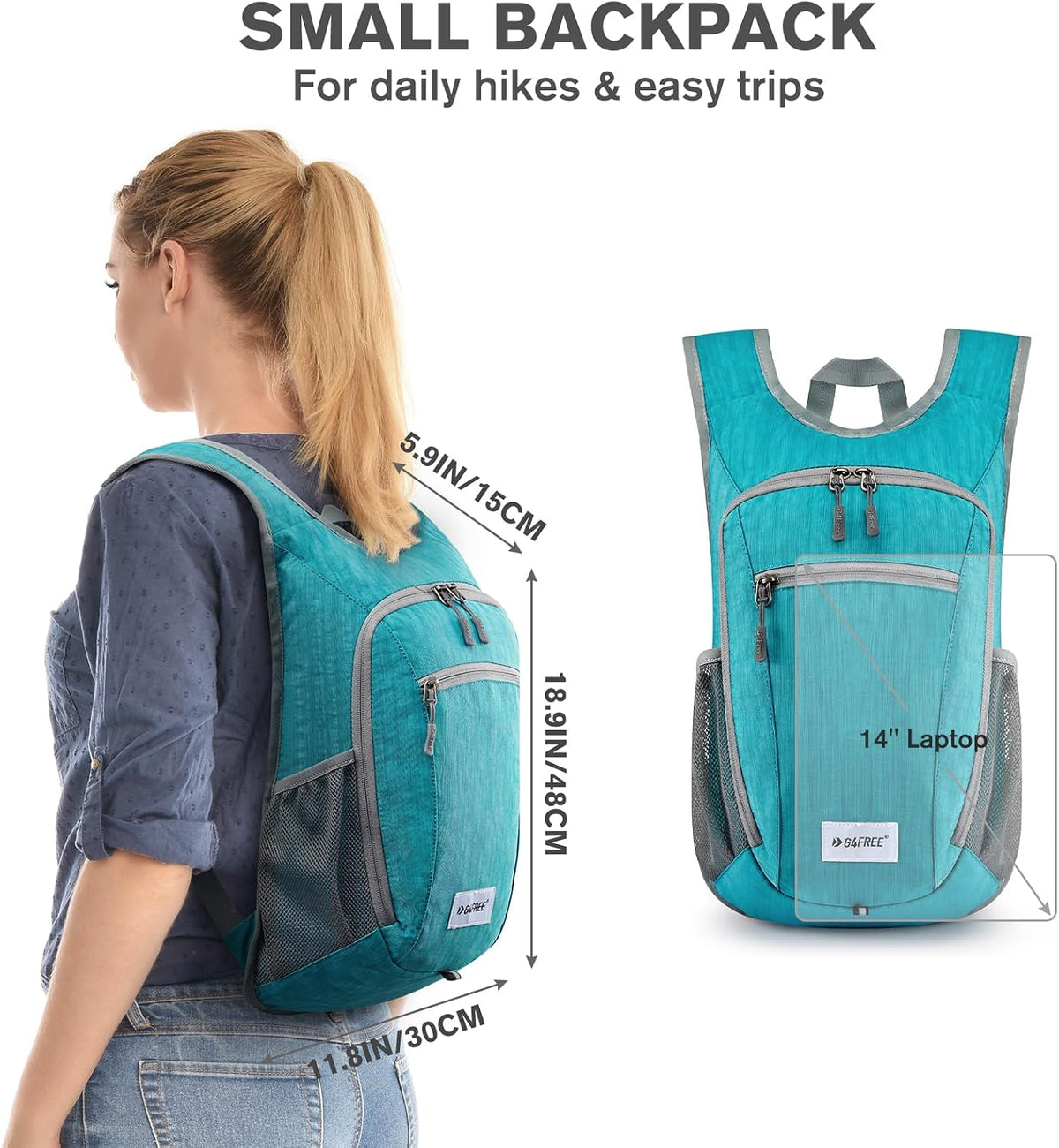 10L/15L Hiking Backpack Lightweight Packable Hiking Daypack Small Travel Outdoor Foldable Shoulder Bag