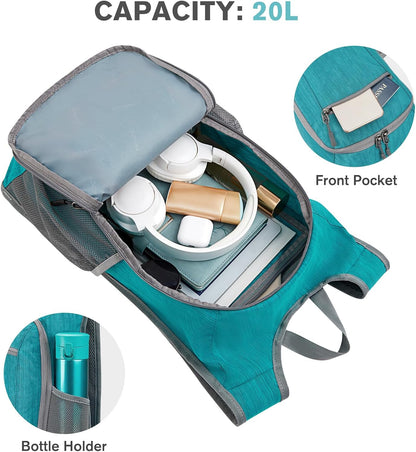 10L/15L Hiking Backpack Lightweight Packable Hiking Daypack Small Travel Outdoor Foldable Shoulder Bag