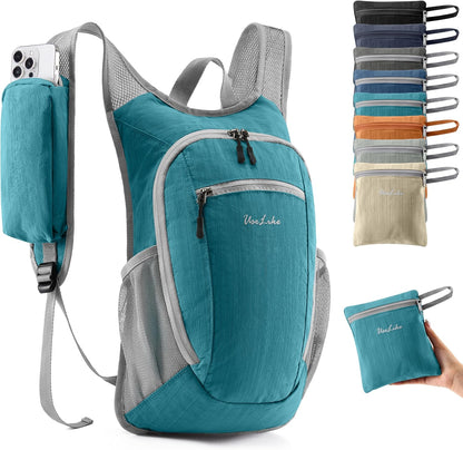 10L Small Hiking Backpack Travel Daypack Lightweight Packable Back Pack for Women Men(Black)