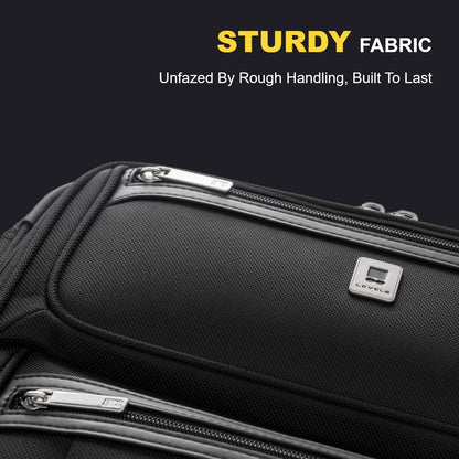 Carry On Luggage Airline Approved with Compartment, Softside Expandable Rolling Suitcase with Spinner Wheels, Blue, Carry-On 20-Inch