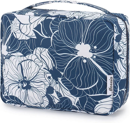 Hanging Toiletry Bag with Sturdy Hook - Large Portable Cosmetic Makeup Travel Organizer for Men & Women
