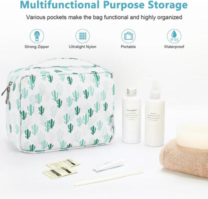 Hanging Toiletry Bag with Sturdy Hook - Large Portable Cosmetic Makeup Travel Organizer for Men & Women